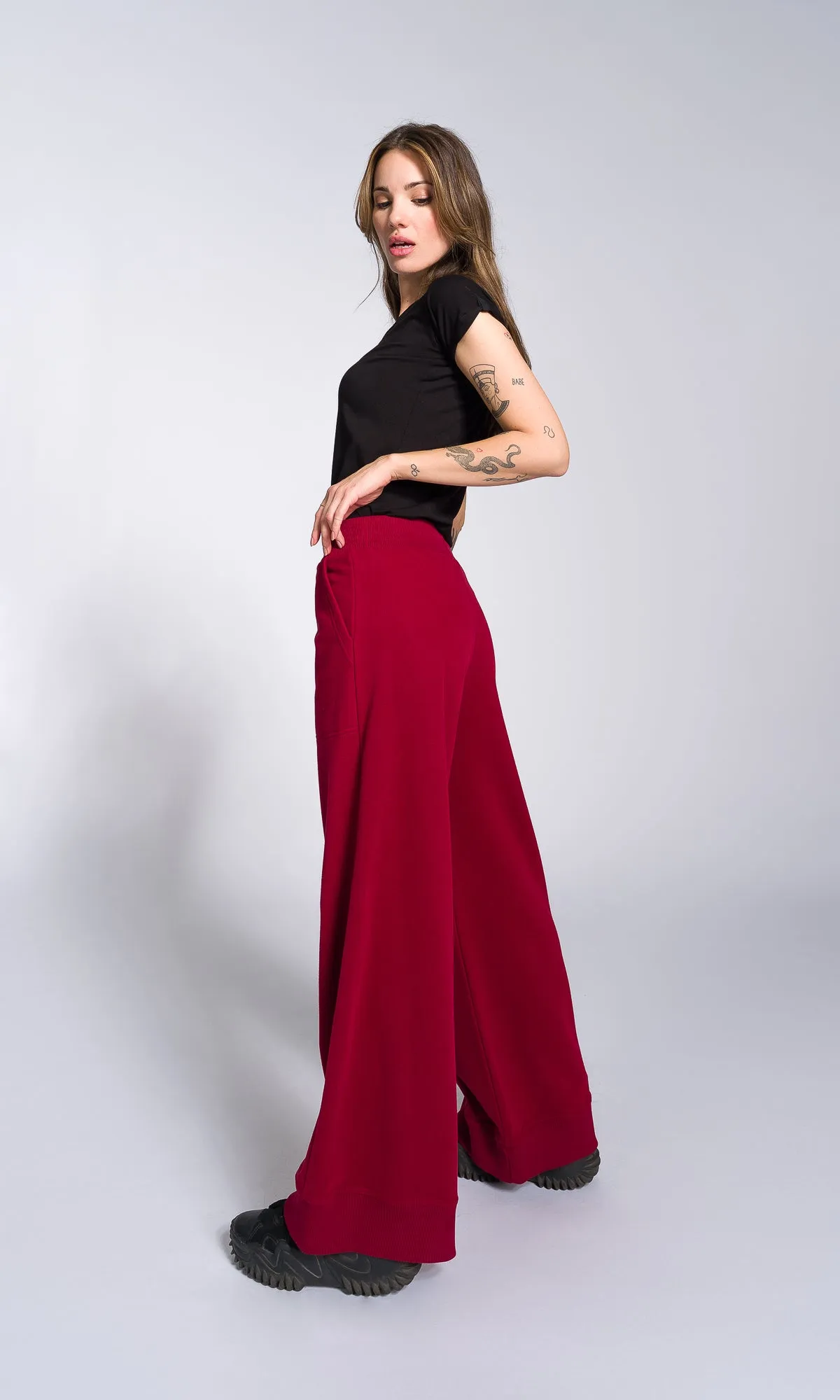 Soft Cotton Wide Leg Pants