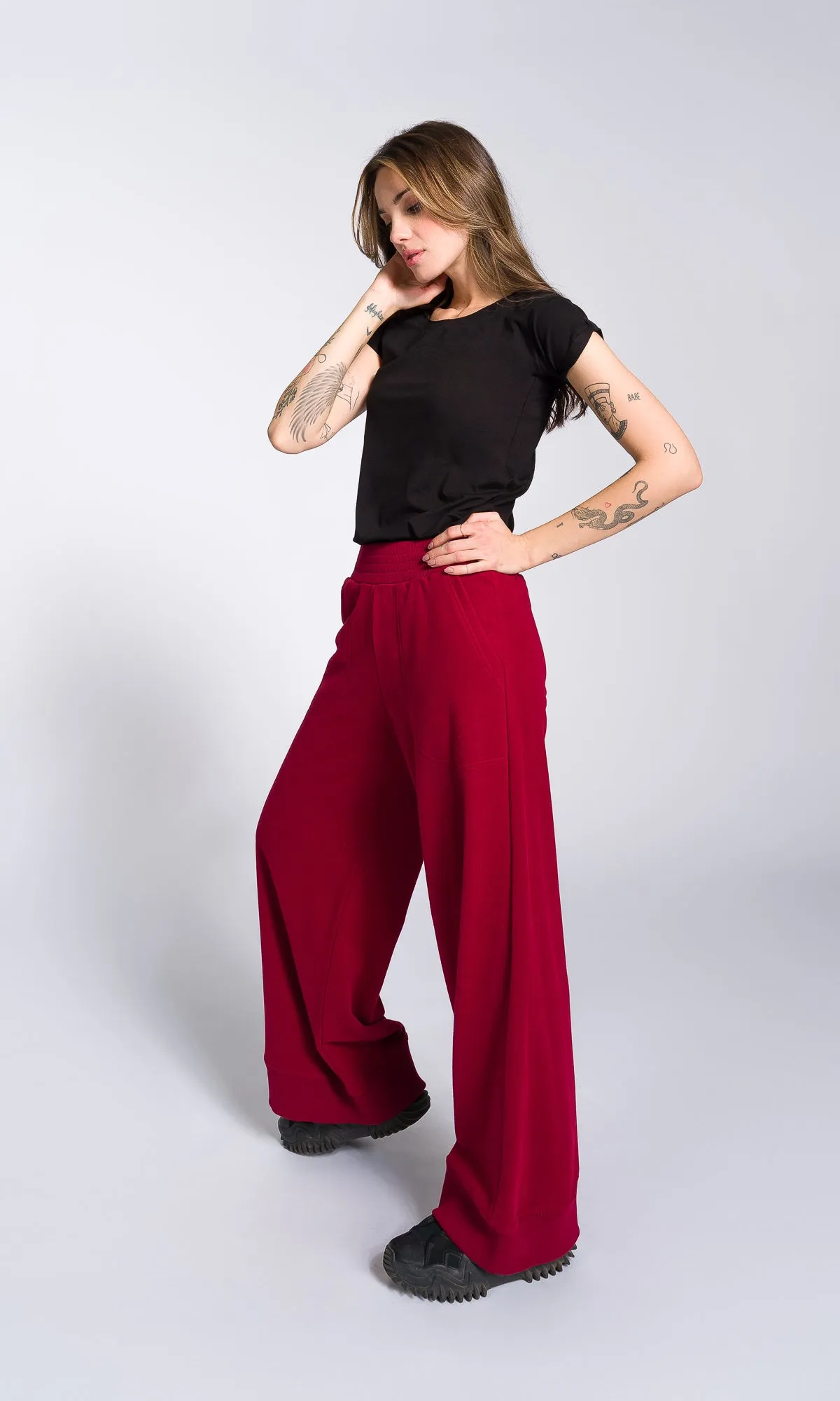Soft Cotton Wide Leg Pants