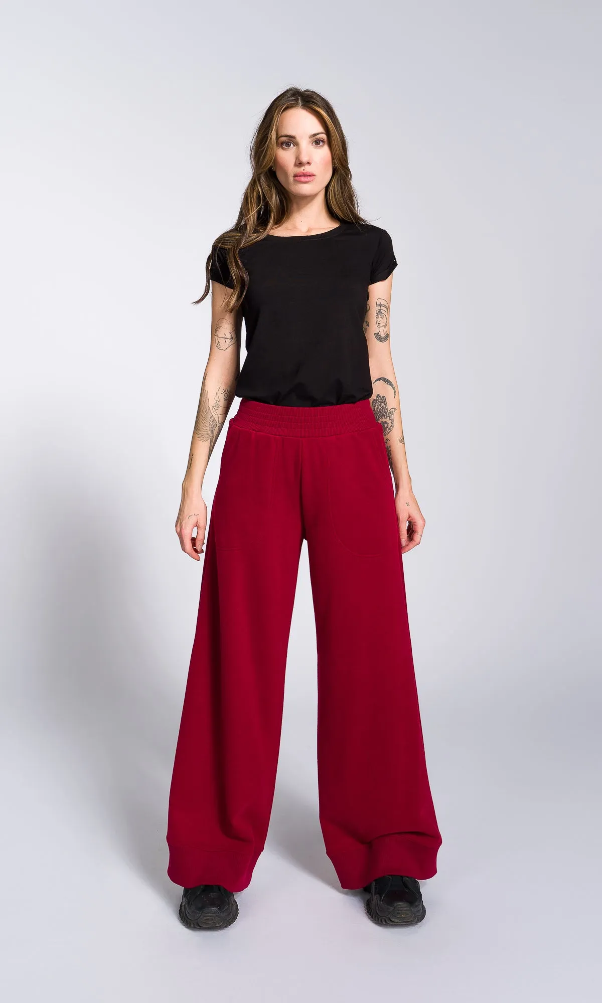 Soft Cotton Wide Leg Pants