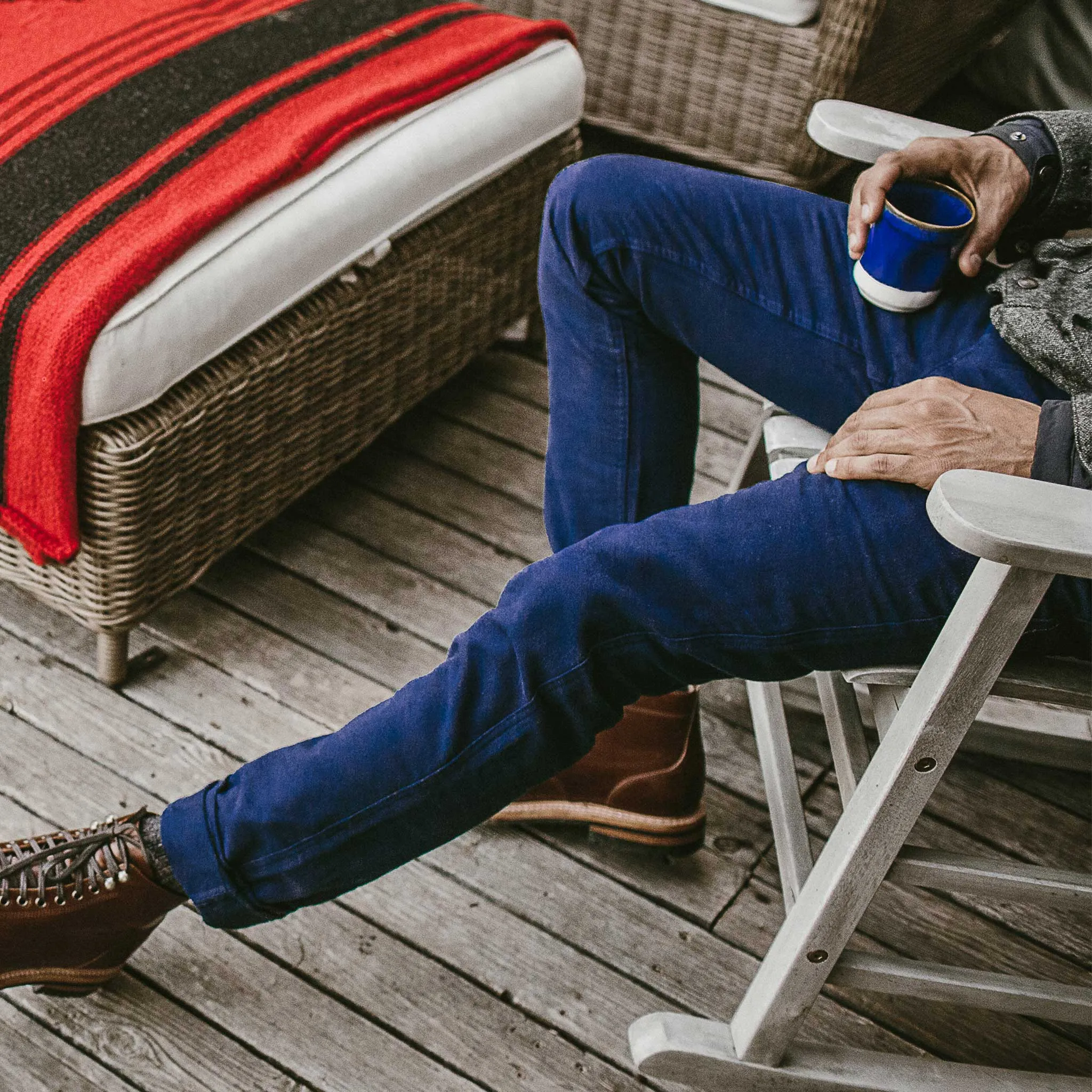 The Camp Pant in Navy Moleskin