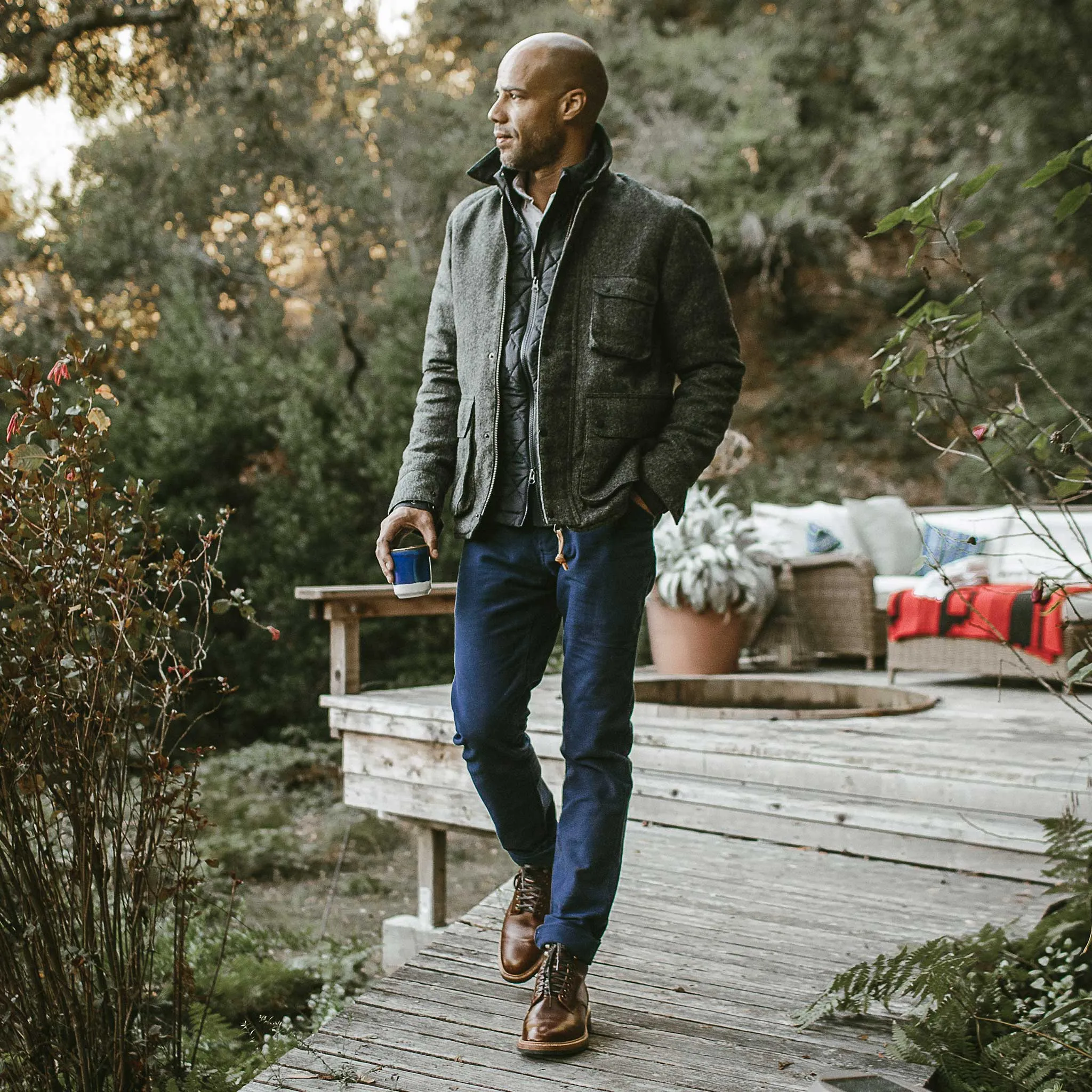 The Camp Pant in Navy Moleskin
