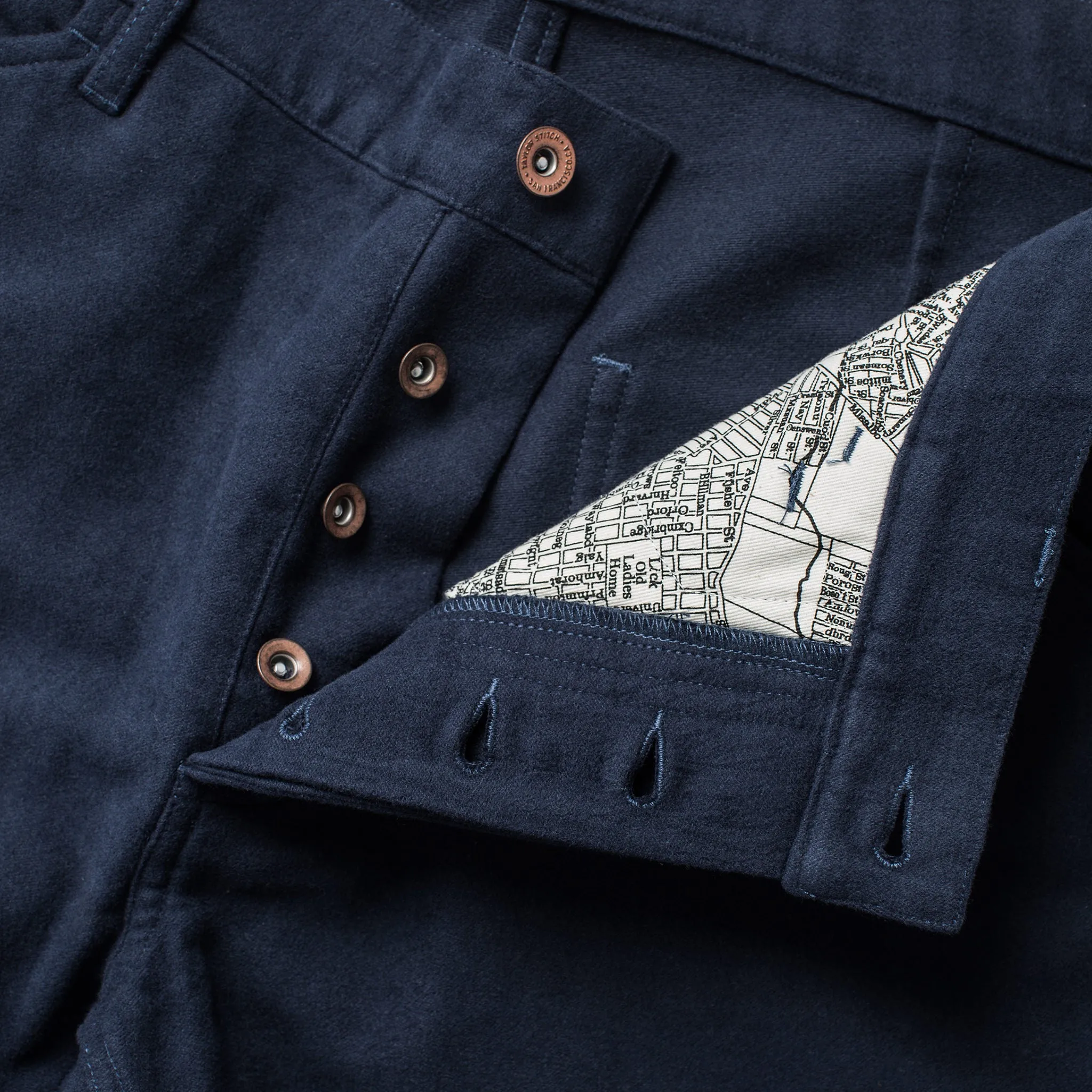The Camp Pant in Navy Moleskin