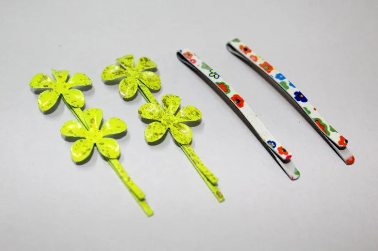 The Hairklip Yellow Flower Punch Tictac combo