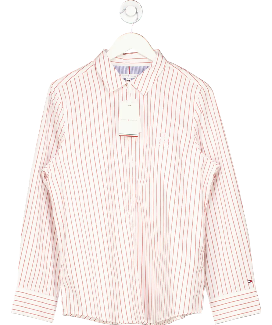 Tommy Hilfiger Red Striped Regular Fit Shirt UK 14