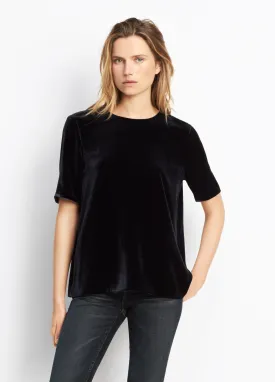 Vince Coastal Blue Velvet Tee