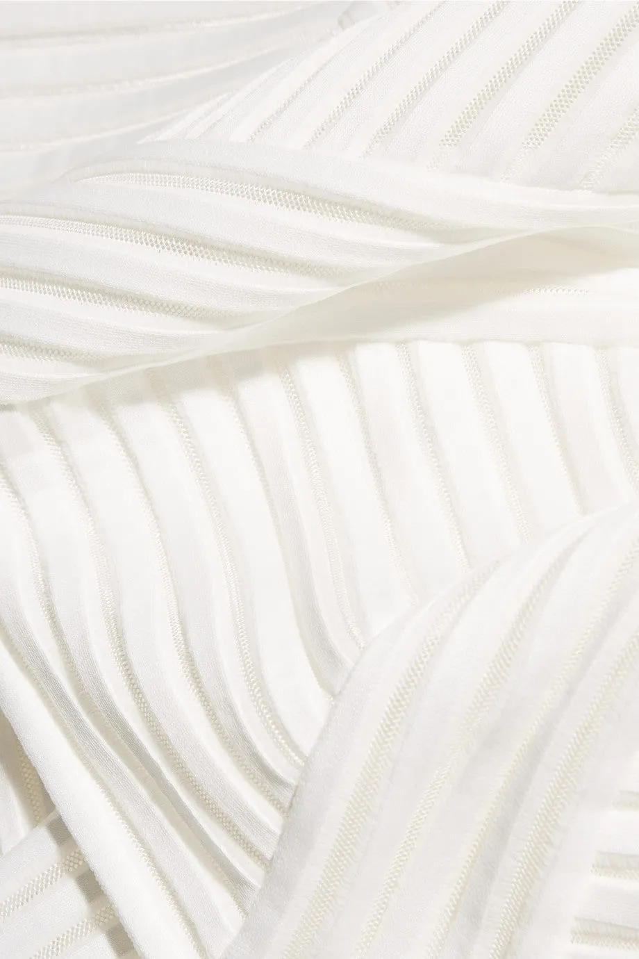 White Striped Mesh Dress (Pre-loved)