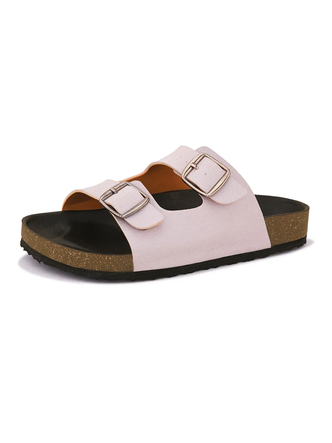 Women Open Toe Flats with Buckles